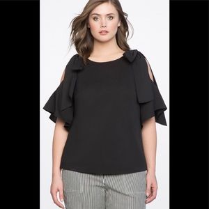 NWT Cold Shoulder Flutter Top
